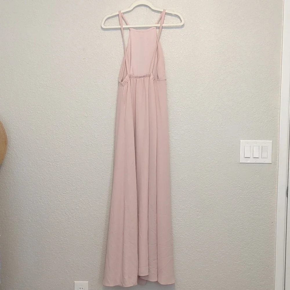 Show Me Your MuMu Amanda blush sleeveless backless halter maxi dress - Picture 9 of 11